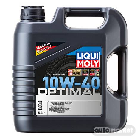 Liqui Moly Optimal 10W-40 4 л.  | полусинтетическое моторное масло: фото